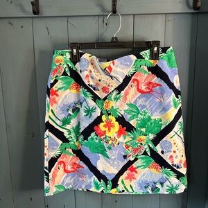 Talbots Colorful Tropical Mini Skirt - Resort Wear | Size 14